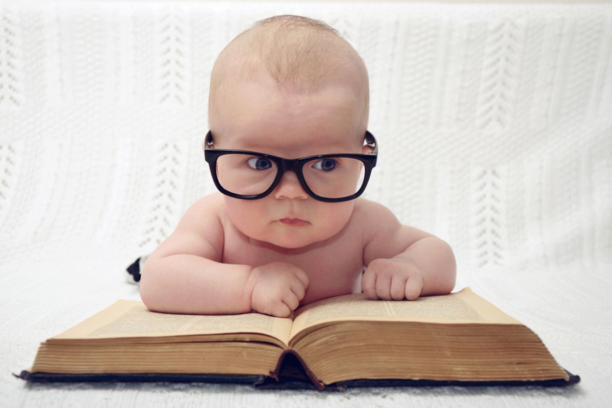 Cute Little Baby In Glasses